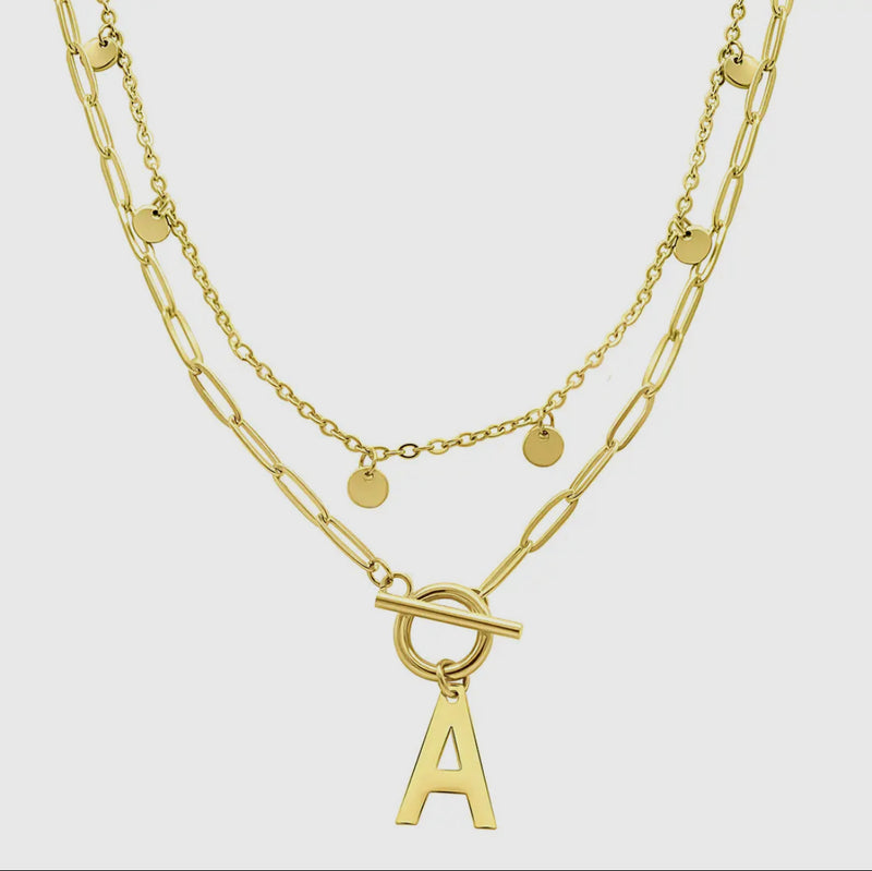 Initial Layered Necklace