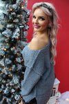 Popcorn Cozy Sweater | Charcoal (Holiday Doorbuster)