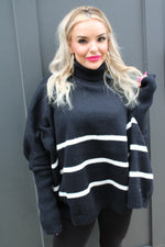 Striped Turtleneck Sweater
