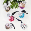 Scrunchie Ornament - Black +White Stripe