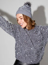 FIESTA SEQUIN HAT, SILVER: Silver