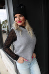Crewneck Sleeveless Sweater | Gray