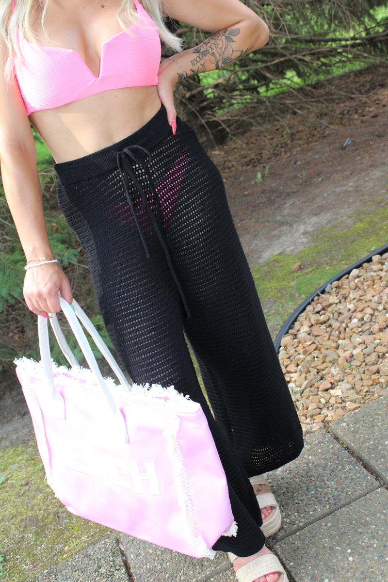 Breezy Crochet Wide-Leg Pants