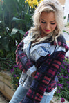 Hooded Denim with Sherpa Contrast Jacket