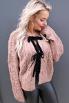 Hey Pretty Cable Bow Tie Sweater