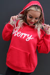 Merry Babe Hooded Sweatshirt | Red