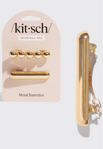 Gold Metal Barrettes