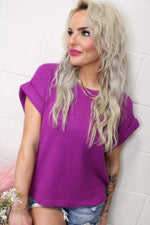 Maddie Crewneck Sweater | Bright Plum