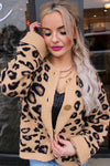 Luxe Leopard Vintage Gold Button Pocket Cardigan