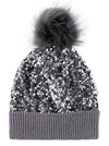 FIESTA SEQUIN HAT, SILVER: Silver