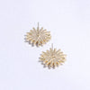 Starburst Shape CZ Pave Stone Stud Post Earring: E / ONE SIZE