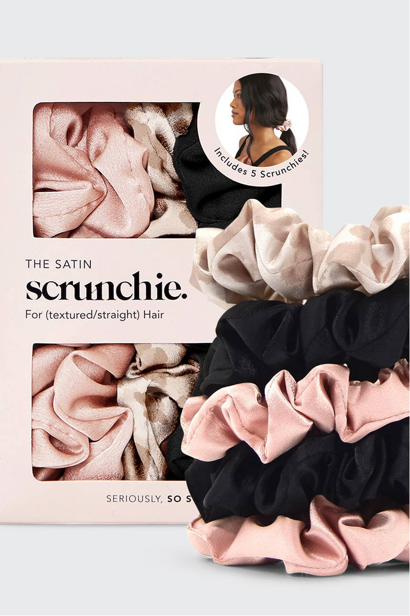 Satin Sleep Scrunchies 5pc - Assorted