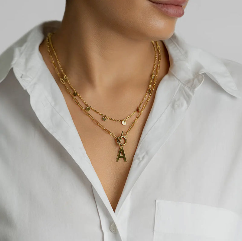 Initial Layered Necklace