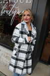 Plaid Woolen Coat With Detachable Hood