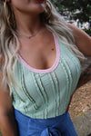 Hot to Trot Ruffle Detail Tank | Sage