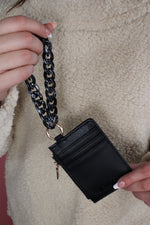 Restocked Rhodes Quilted Wallet w/ Chain Bangle: Black