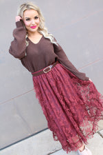 The Fall Lace Layered Maxi Skirt
