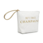 But First Champagne Printed Clutch