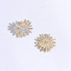 Starburst Shape CZ Pave Stone Stud Post Earring: E / ONE SIZE