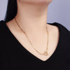 14K Gold Filled Toggle Clasps Paperclip Chain 19in  Necklace: Gold