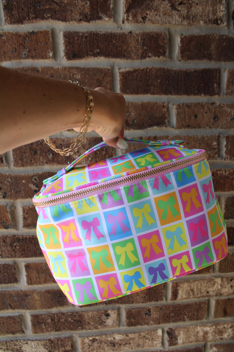 Bow Bonanza Travel Bag, Neon