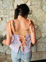 Little Floral Tie Back Babydoll Top