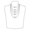 18K Gold PVD Stainless Steel Black Heart Lariat Necklace: Gold