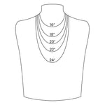 18K Gold PVD Stainless Steel Black Heart Lariat Necklace: Gold