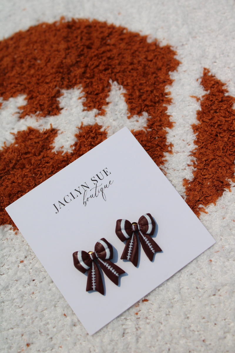 Football Bow Studs