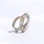 Mini Clover CZ Layer Hoop Earrings