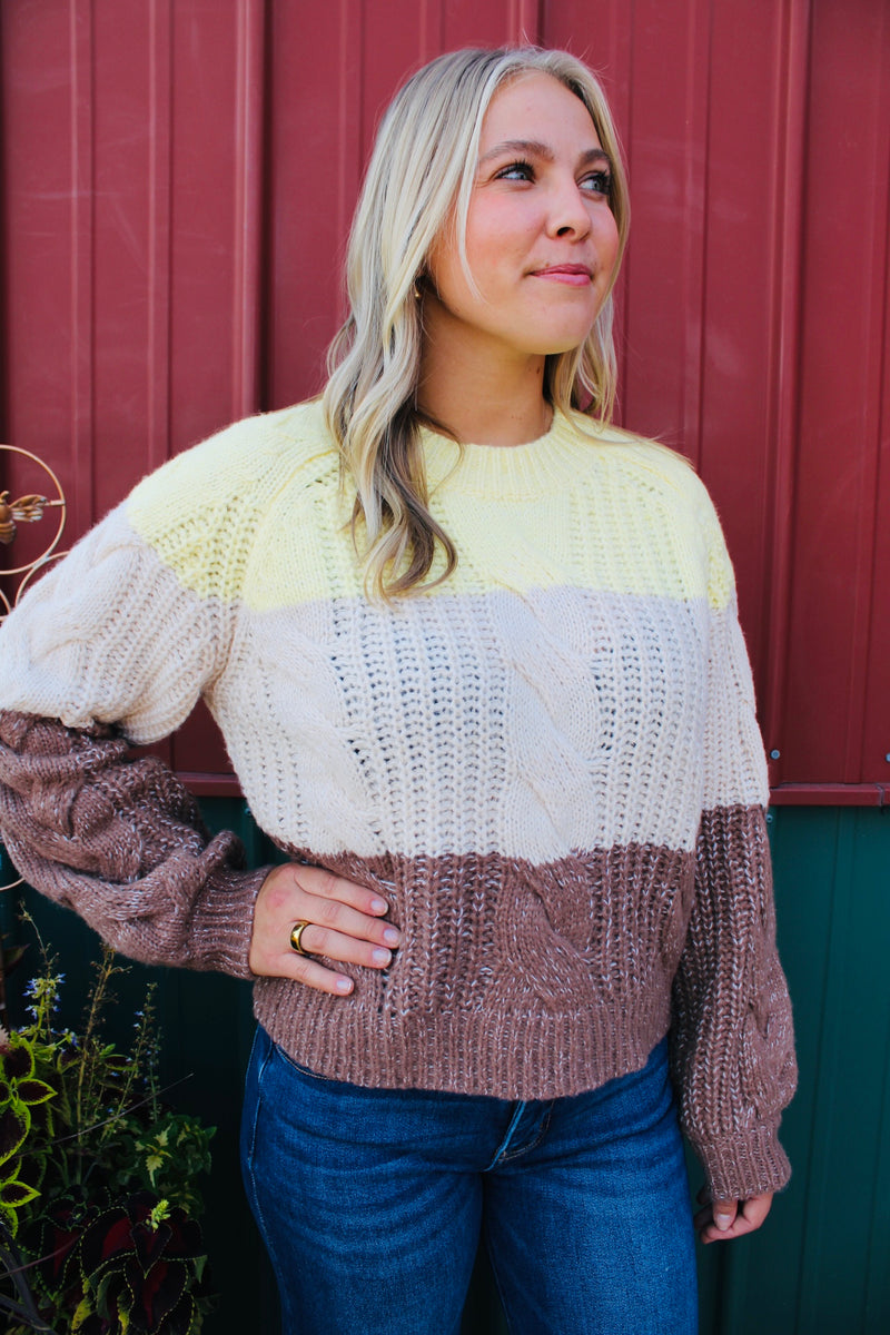 Fall Cozy Colorblock Sweater