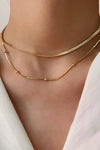 STAINLESS STEEL WATERPROOF TARNISH FREE NECKLACE | Gold