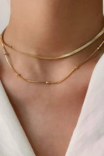 STAINLESS STEEL WATERPROOF TARNISH FREE NECKLACE | Gold