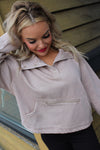 Acid Wash Fleece Pullover | Ash Mocha