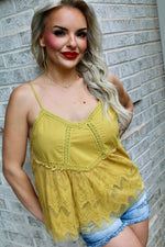 Lemongrass Lace Layered Cami