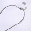 Square Pendant CZ Pave Necklace: K / ONESIZE