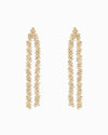 Two Line Linear Rhinestone Holiday Drop Earrings