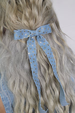 Golden Star Jean Bow Hair Clip Set Of 2