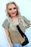 Fierce and Fem Leopard Tie Front Top