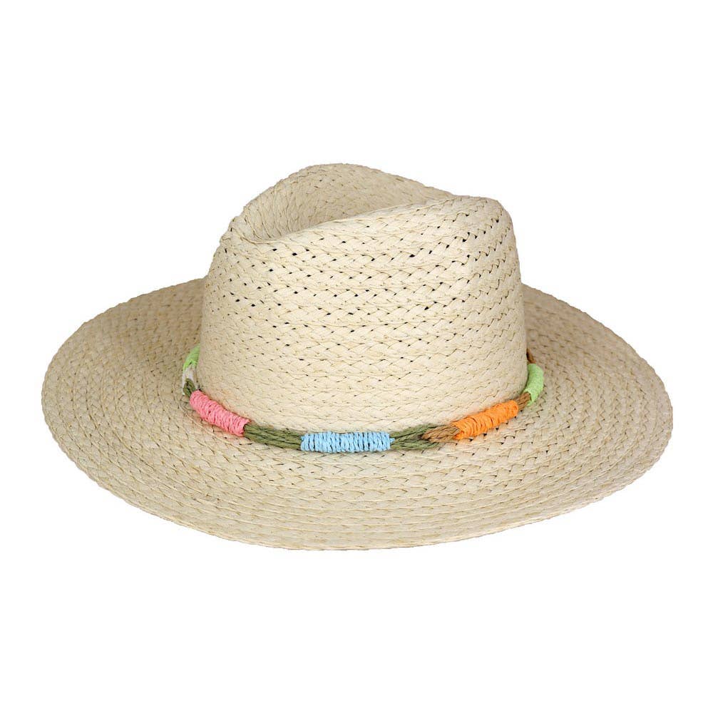 Multi Color Straw Band Straw Hat
: Beige