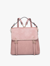 Indigo Backpack w/ Studded Details: Dark Mauve