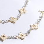 3 Clover Pave Clover Mop Link Bracelet: BKM / ONE SIZE