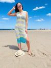 Beach Days Colorblock Crochet Cover Up