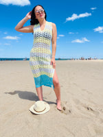 Beach Days Colorblock Crochet Cover Up