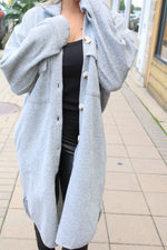 Restocked Soft And Cozy Oversized Waffle Jacket | Heather Gray