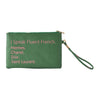I Speak Fluent French Message Flat Pouch Bag With Wristlet
: Green