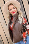 Wash Effect Faux Leather Vest | Chocolate