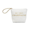 But First Champagne Printed Clutch