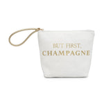 But First Champagne Printed Clutch