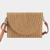 Gold Threads Mixed Straw Clutch Bag / Crossbody Bag
: Taupe